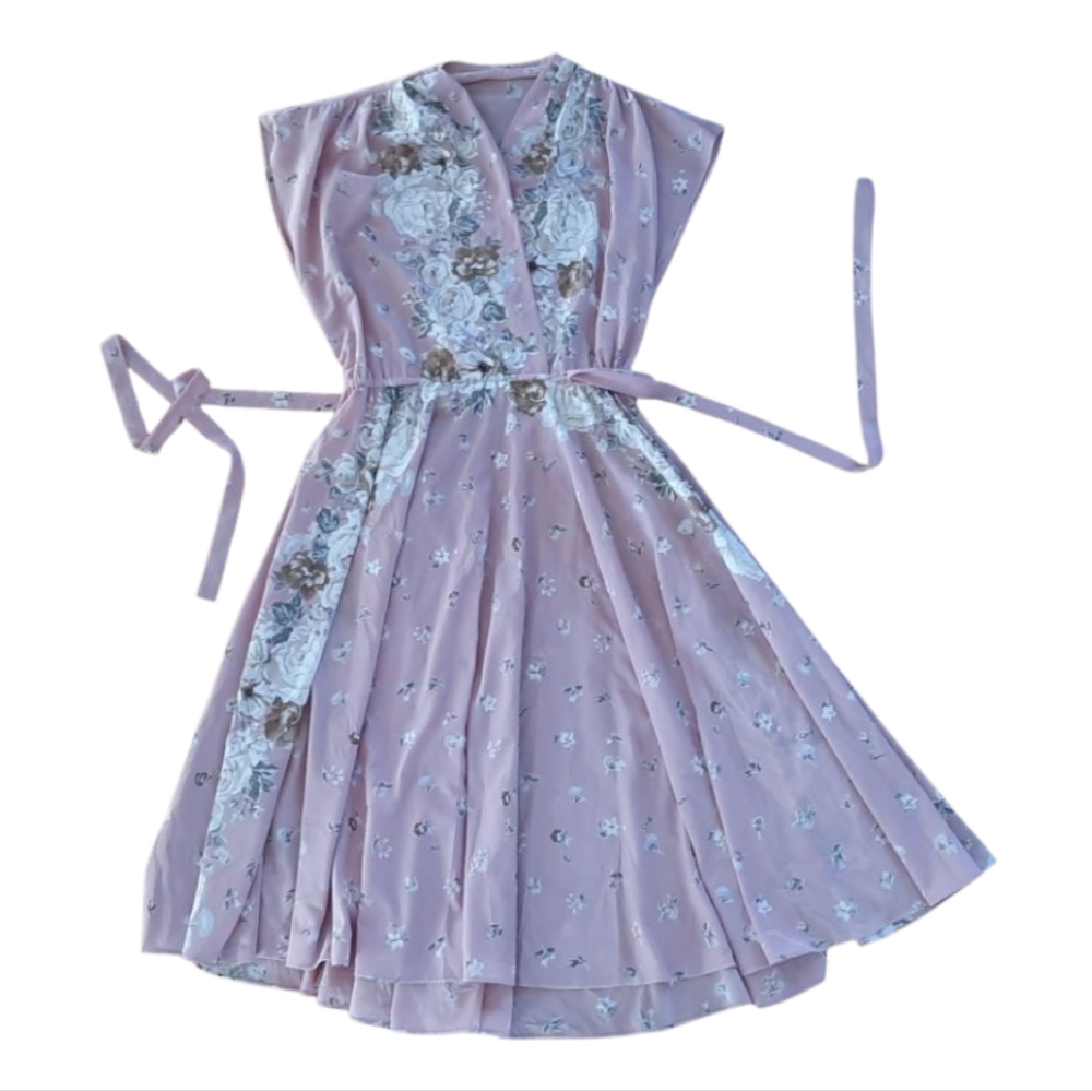 Romantic Dusty Rose Vintage Handmade Dress 6 🌹